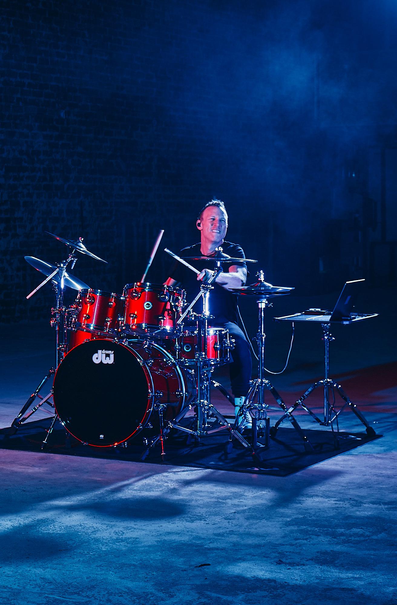 Drummer Stephen Perkins playing DWe Drums