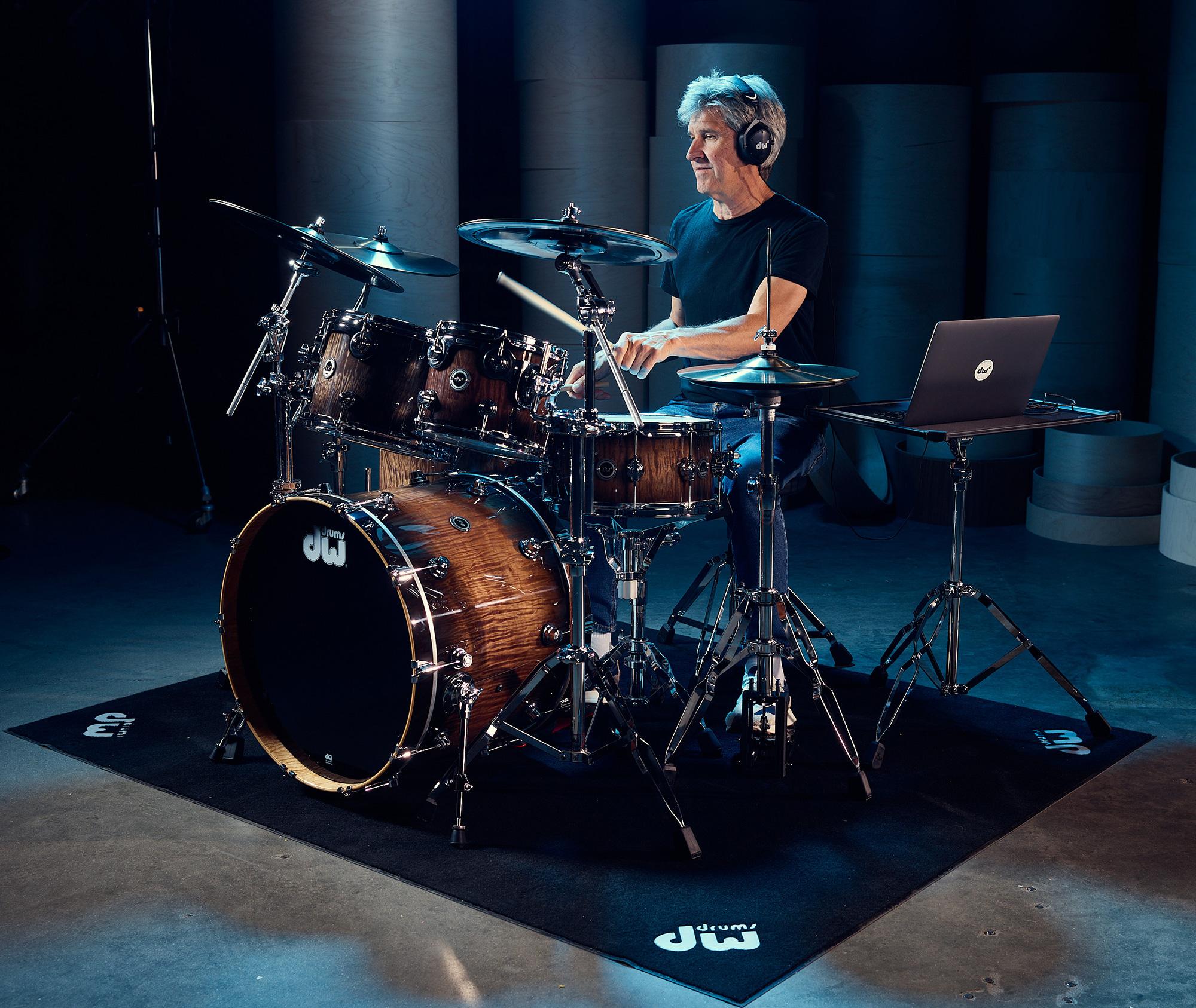 Drummer Chad Wackerman playing DWe Drums