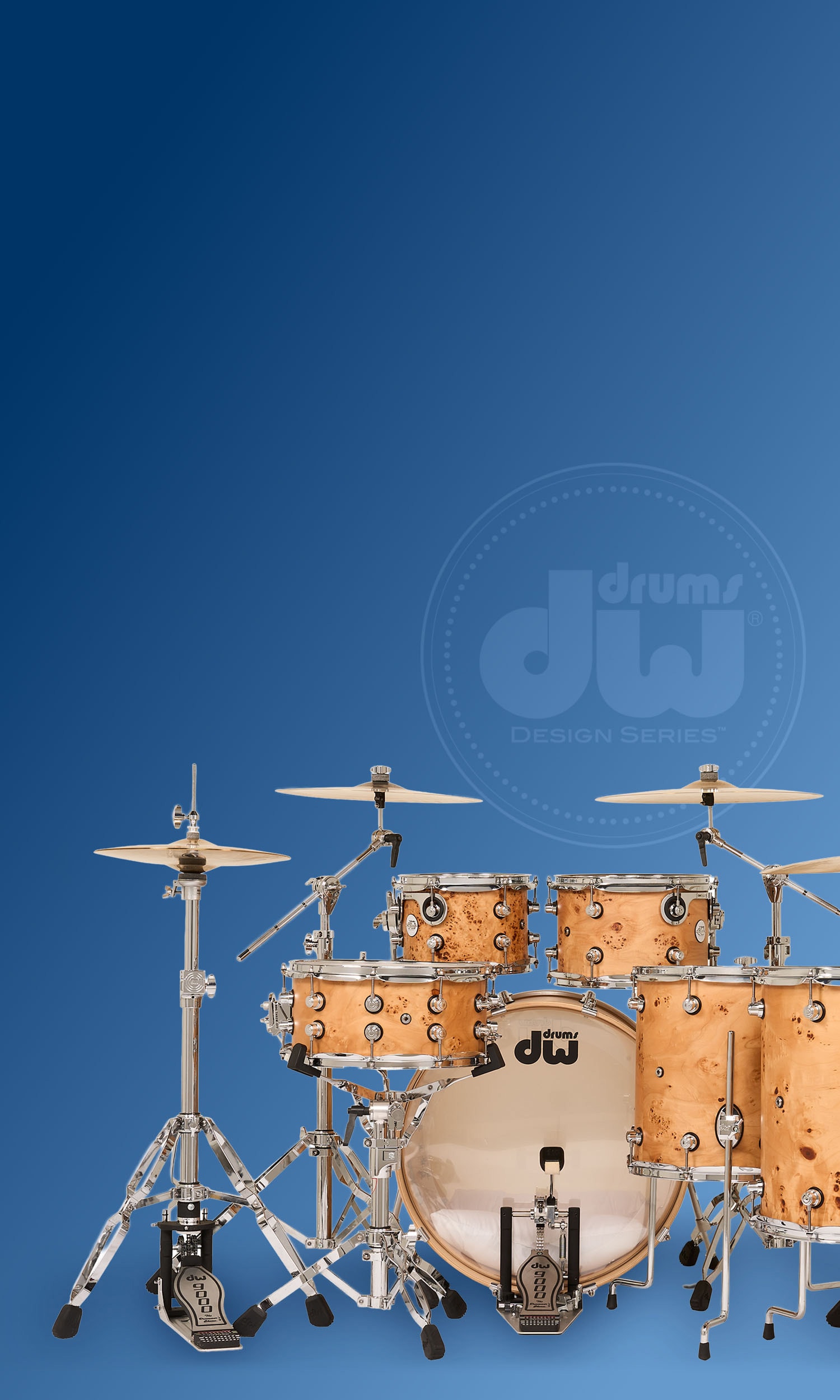 DW Design Series Mapa Burl over Birch Limited Drums
