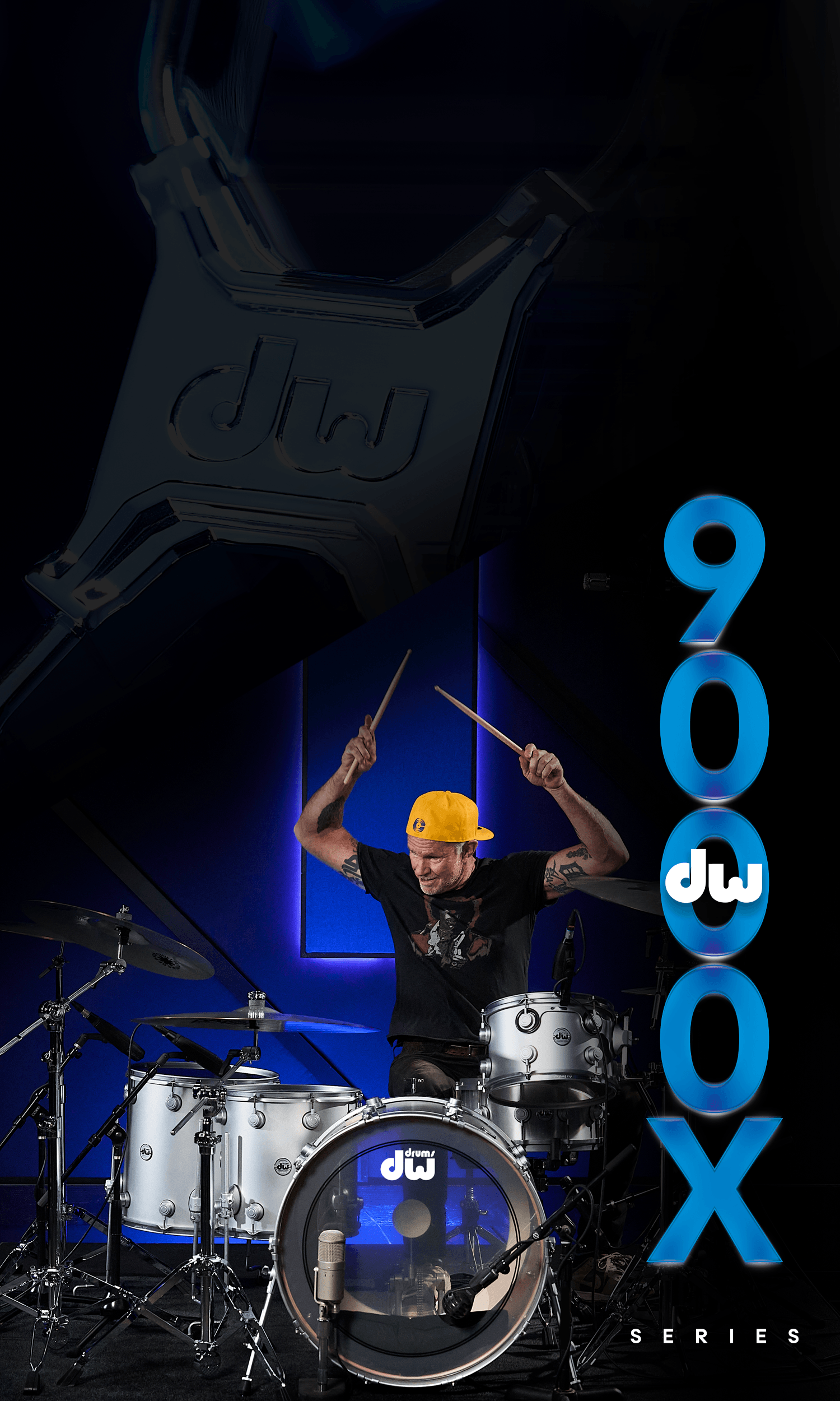 DW 9000X Series Hardware - Chad Smith on drums